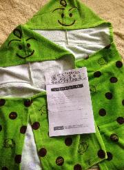 さやえんどうフード付き親子タオル