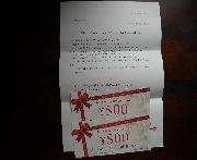 商品券１０００円