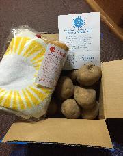 北海道のじゃがいもともふもふブランケット