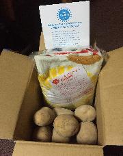 北海道のじゃがいもともふもふブランケット