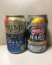 クリアアサヒプライムリッチ、ウィルキンソンハード無糖レモン