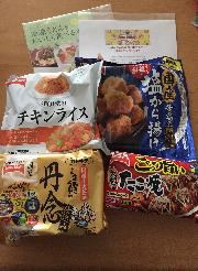 コシーヌの女子会セット うどん たこ焼き チキンライス 塩から揚げ