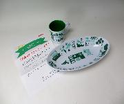 カウニステ　LOTTEオリジナルデザイン　メラミンマグカップ＆ボウルセット