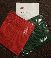 「Coleman」保冷機能付きオリジナルランチバッグ　グリーン＆レッド　2個セット