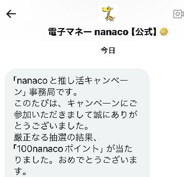 「100nanacoポイント」