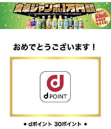 dポイント30ポイント