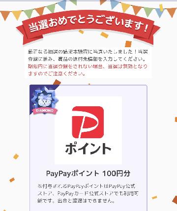 PayPayポイント 100円分
