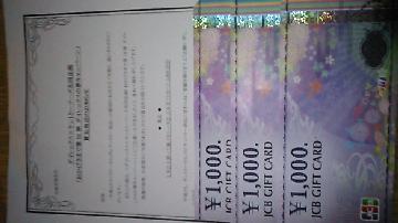 JCBギフトカード3000円分