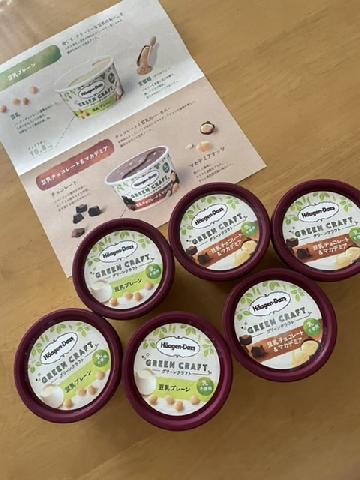 ハーゲンダッツ ミニカップ GREEN CRAFT『豆乳 プレーン』3個、ミニカップ GREEN CRAFT『豆乳 チョコレート＆マカデミア』3個、計6個セット