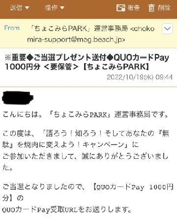 【QUOカードPay 1000円分】