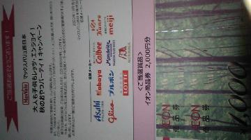 イオン商品券2000円分