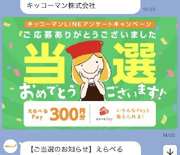 えらべるpay300ポイント
