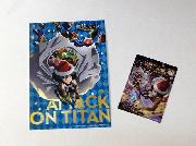 第1弾　進撃の巨人オリジナルクリスマスカード全4種　オリジナルステッカー付き