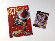 第1弾　進撃の巨人オリジナルクリスマスカード全4種　オリジナルステッカー付き
