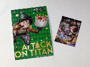 第1弾　進撃の巨人オリジナルクリスマスカード全4種　オリジナルステッカー付き