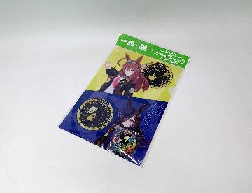 BOSS×ウマ娘プリティーダービー　クリアファイル＋缶バッジ