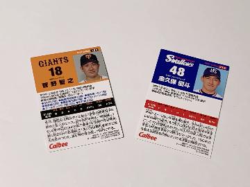 プロ野球12球団の有名選手のカード2枚