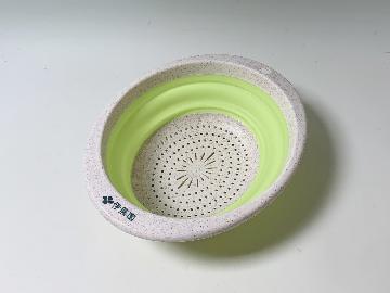 キッチン便利グッズ 折りたたみ水切りボウル
