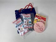 オリジナル珪藻土コースター＜紅＞・QBBチーズスナックミックス2個