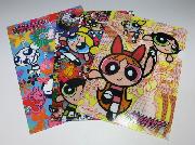 Glico×パワーパフガールズ　オリジナルクリアファイル