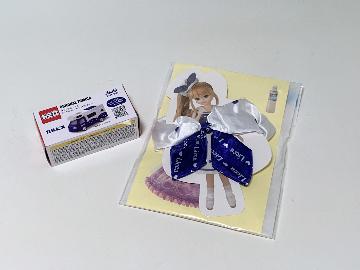 オリジナルトミカ 「カルピス」キャンピングカー・「カルピス」リカちゃんリボン付きシュシュ＆着せ替えシールセット
